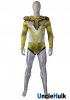 Choujin Sentai Jetman Yellow Owl Satin Fabric Cosplay Costume - with shawl | UncleHulk