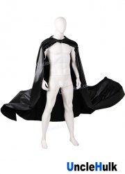 Batman Cloak Big Black Cape - Model B - Immitation Leather Fabric | UncleHulk