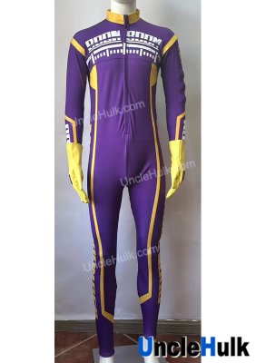 Bakuage Sentai Boonboomger Bun Violet Cosplay Costume - with gloves | UncleHulk